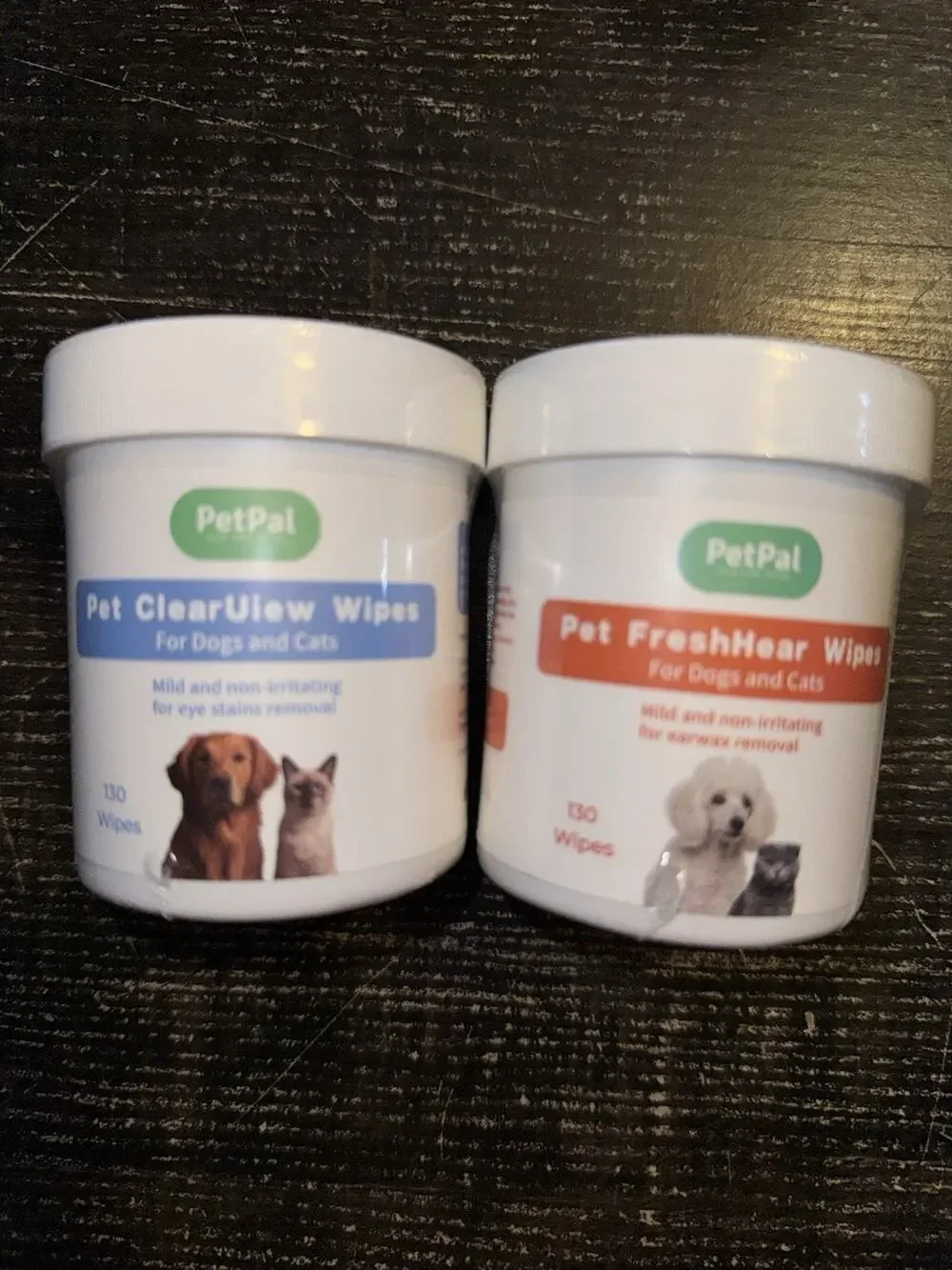 Lot Of 2 Pet Pal Dog and Cat Eye and Ear Wipes 260 Count Wipes Ex 06/2027